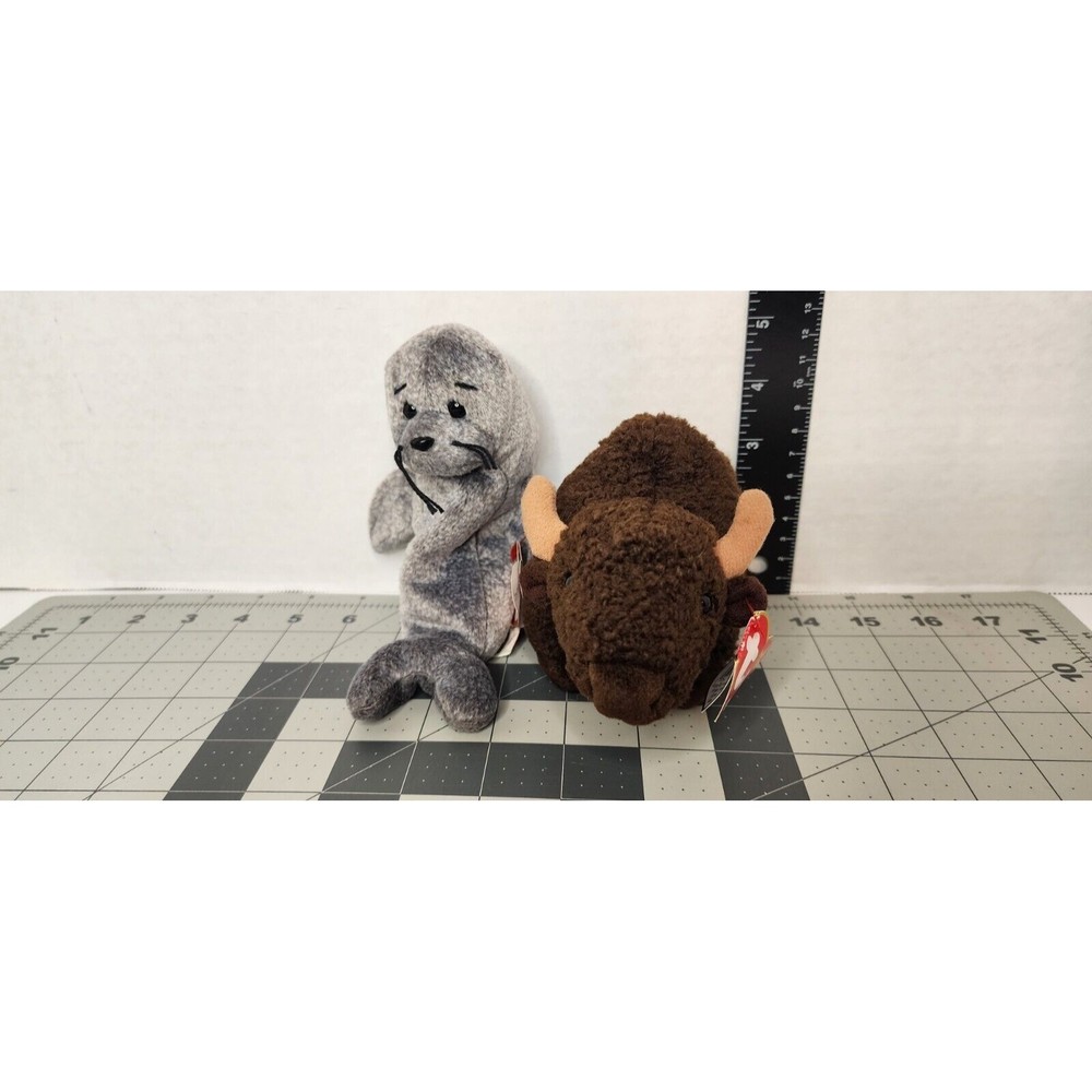 TY Beanie Babys Roam and Slipper With Error Tags Misspelling and Date Mismatch